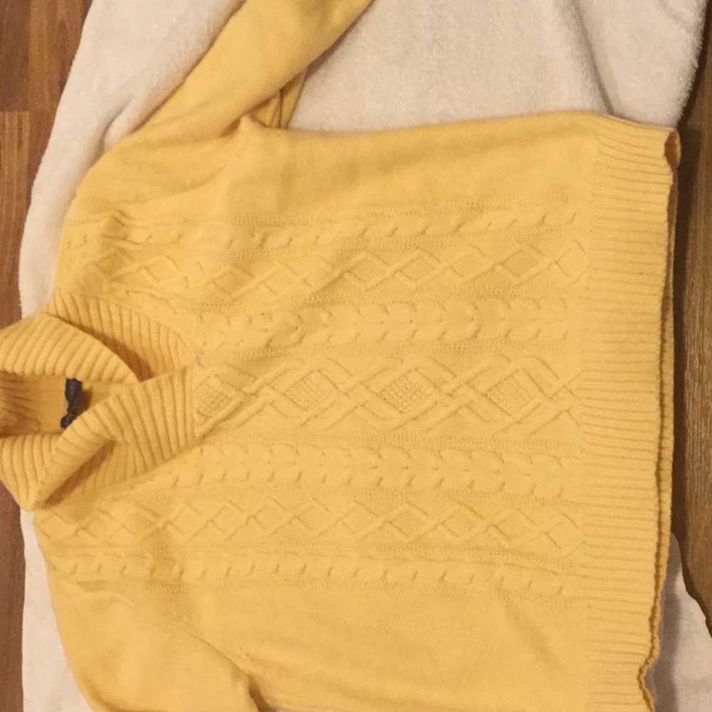 Yellow Cozy Cable Knitt Sweater